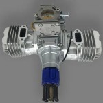 DLE130 RC Model Gasoline Engine 130CC Displacement Dual Cylinder Two Strokes Air Cooling Hand Start